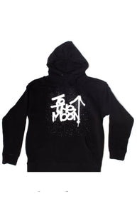 Spray paint logo hoodie